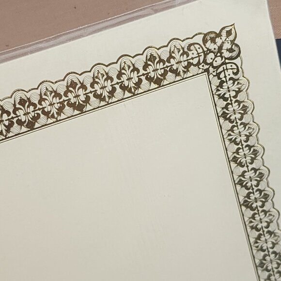 Gartner Studio Gold Foil Double Motif Printable Most Printers 15ct Certificates - Picture 8 of 16